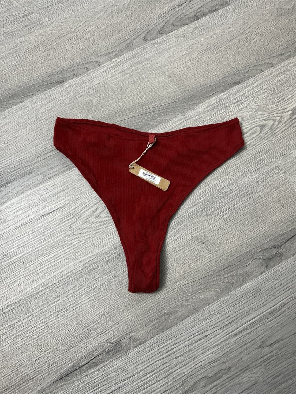 Skims Brick Cotton Rib Dipped Thong, Size 3X PN-DTH-0812 NWT